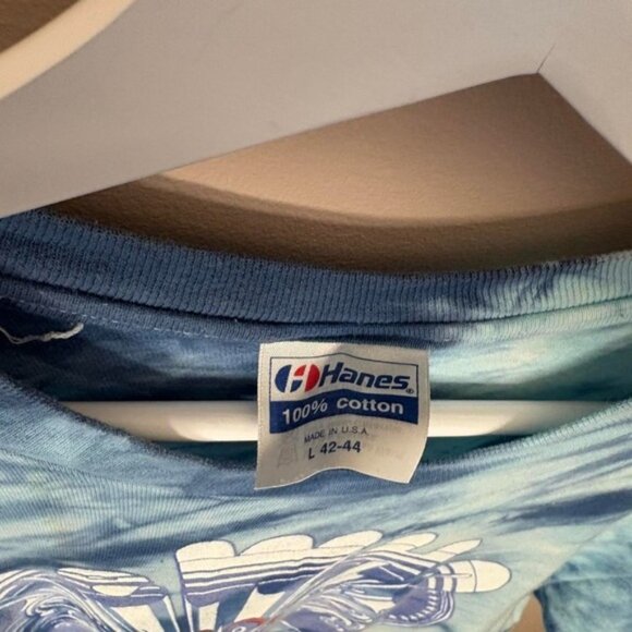 Vintage 80s The Who Tommy 1989 anniversary blue tie dye band tee L - Picture 4 of 7